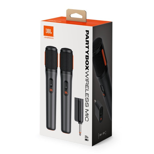 JBL PartyBox Wireless Mic - 2X Digital Wireless Microphones, Rechargeable Battery (20hrs - 700mAh), Clear Voice