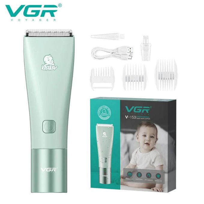 VGR Baby Hair Clipper - Low Noise Ceramic Blades - Rechargeable V-153