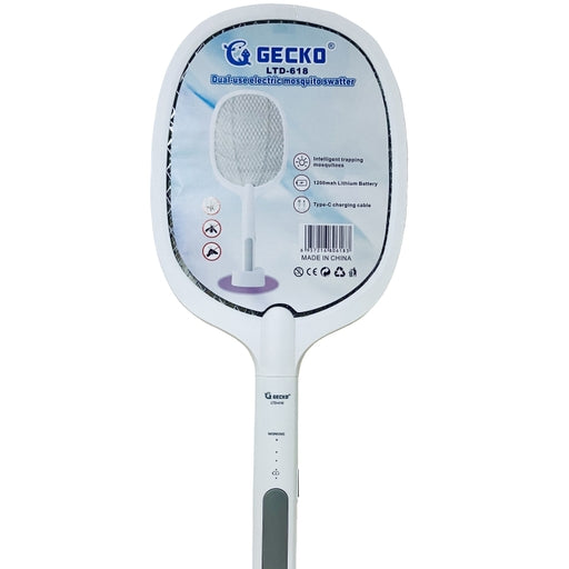 Gecko Dual-Use Electric Mosquito Racket Standing Fly Insect Swatter.(LTD-618/LTD-219)