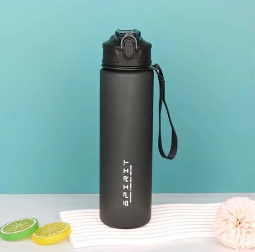 Grinkwell 26Oz Frosted Sports Water Bottle – Leakproof BPA-Free Bottle with Silicone Straw