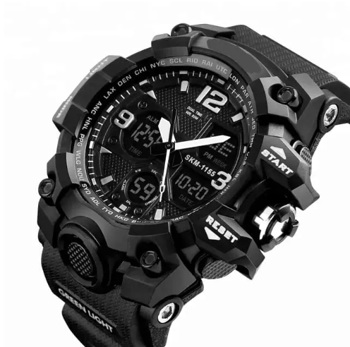 PIAOMA 1155B Men Sports Military LED Display Digital Watches Fashion Alarm Clock Relogio Masculino W
