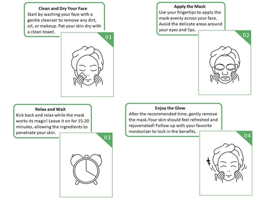 SADOER Plant Mask Series Facial Mask Sheets - Suitable for All Skin Types, for Men & Women
