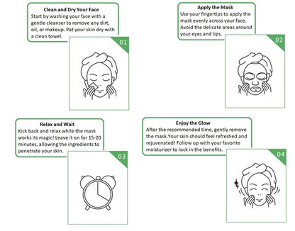 SADOER Plant Mask Series Facial Mask Sheets - Suitable for All Skin Types, for Men & Women