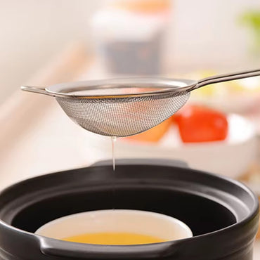 3-Piece Stainless Steel Strainer Set - Fine Mesh, Multi-Sized, with Strong Handle and Hanging Hook