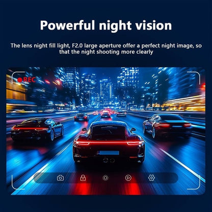 Dash Cam Front and Inside, HD 1080P Recording Car DVR Cam with 170° Wide Angle, Night Vision