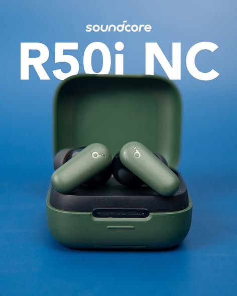 Anker Soundcore R50i NC Noise Cancelling Earbuds, Strong and Smart ANC , Powerful Bass, Up to 45H Playtime, 2-in-1 Case and P