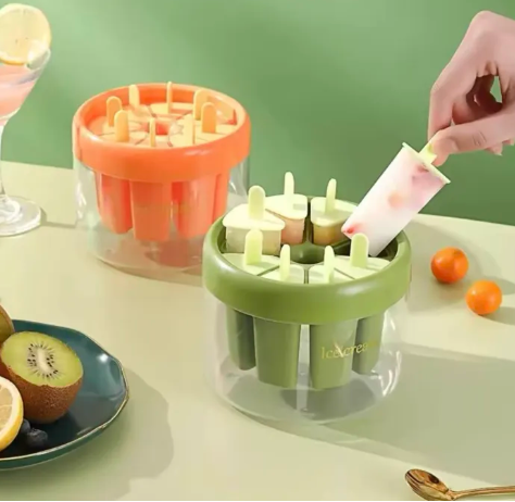Ice Cream Maker - Food-Grade Popsicle & Treat Mold with Lid, Lead-Free Ps