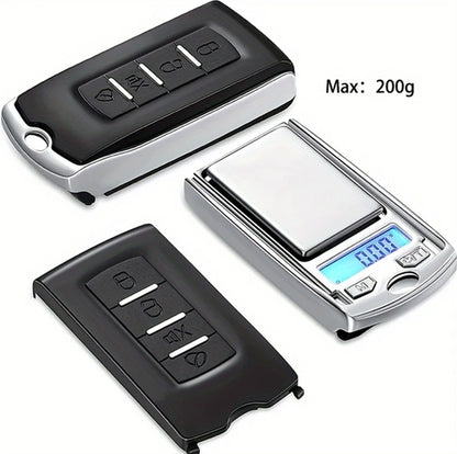 Ultra-Precision Portable Digital Scale 0.01G-200G Accuracy, Compact Pocket Design for Jewelry & Tea