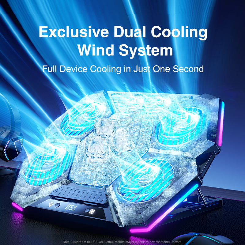 Rtako LZ-D12 Semiconductor Laptop Cooler with Hight Adjustable Stand