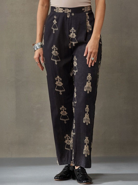 Everyday Women Ethnic Motifs Printed Regular Pure Cotton Kurta with Trousers