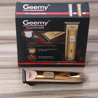 Geemy Gm- 6028 Rechargeable Hair and Beard Trimmer - Gold