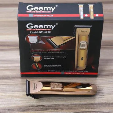 Geemy Gm- 6028 Rechargeable Hair and Beard Trimmer - Gold