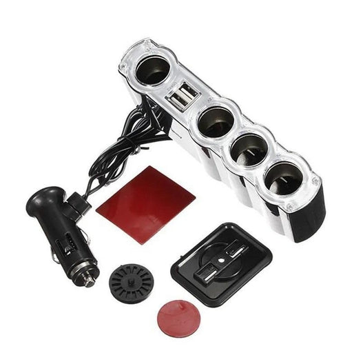 4 Way 12V Car Cigarette Lighter Socket Splitter 4 Socket WF-4008
