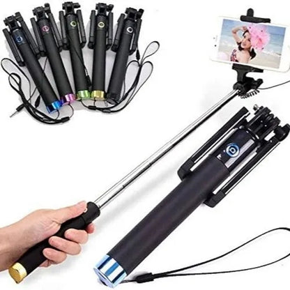 Extendable Wired Selfie Stick Monopod Selfi Stick