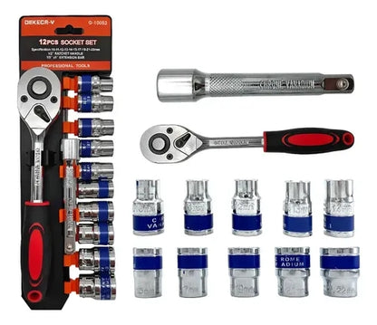 12 Pcs Ratchet Set Professional Tools 12 Pcs Stokes