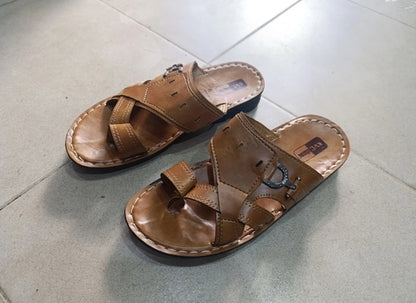 Men Pu Slippers Tan