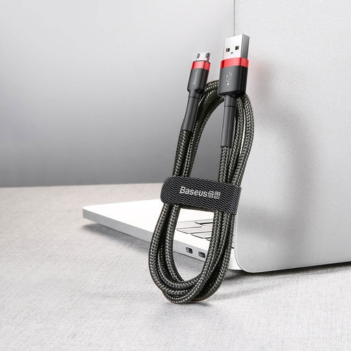 Baseus Cafule Kevlar Nylon Braided Lightning Cable for IPhone and Android.