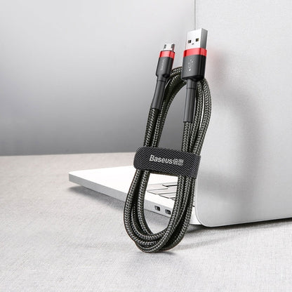 Baseus Cafule Kevlar Nylon Braided Lightning Cable for IPhone and Android.