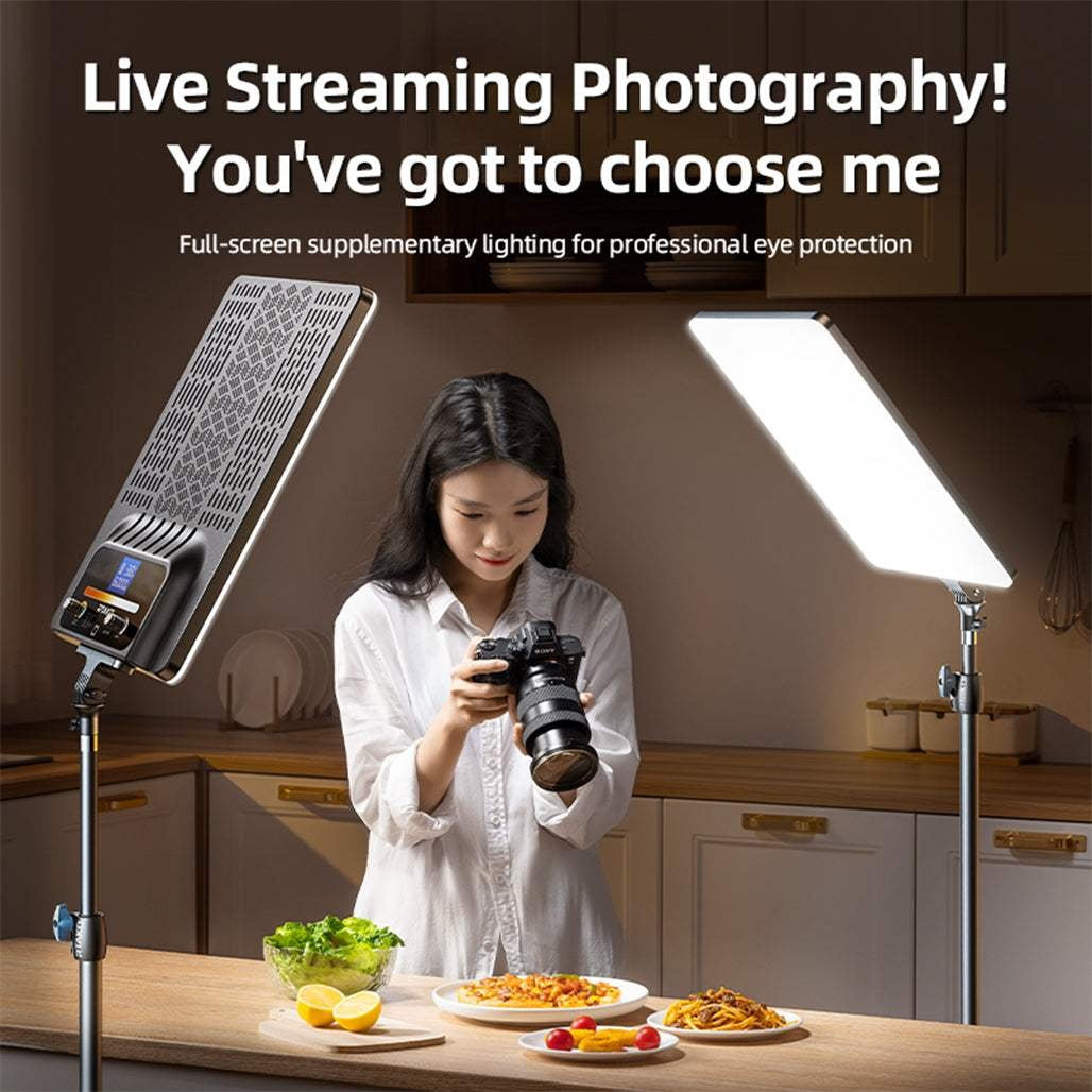 Rtako AR-GTB-P300TS 19" Professional LED Panel Light 9900LM 90W Adjustable Color Temperature: 2700K–7500K 360° Panoramic Light For Camera & Studio Lighting