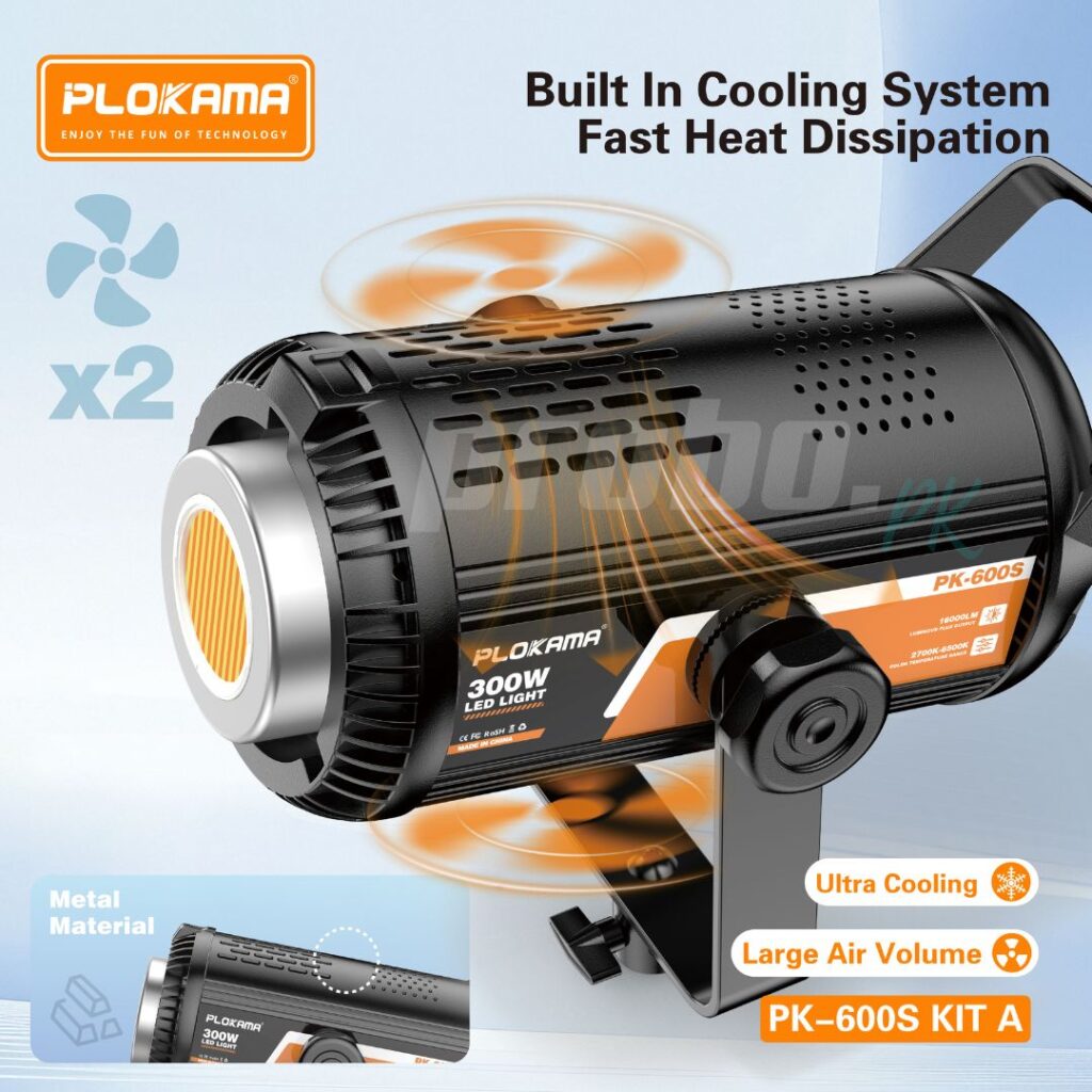 Plokama PK-600S-B Professional Softbox Lighting & Tripod Kit (300W)