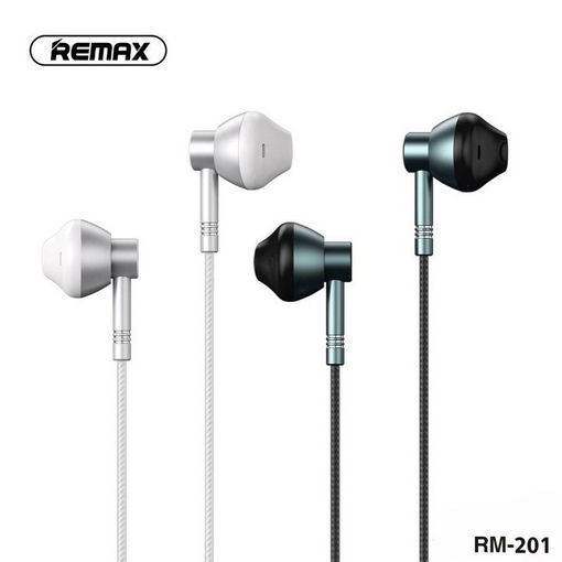 Remax RM-201 Metal Wired In-ear Earphone with Mic and Volume Controller