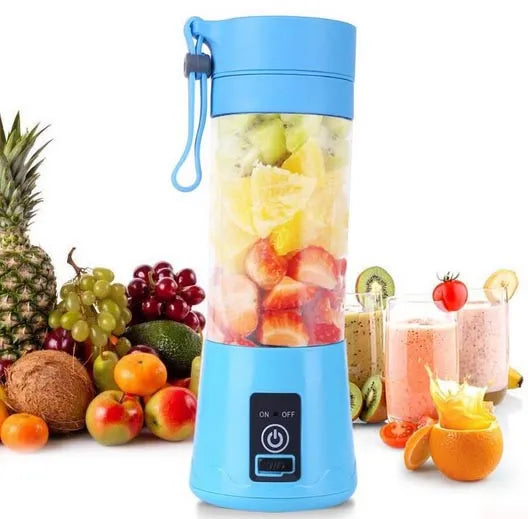 Portable USB Rechargeable 4-Blade Smoothie Blender | Compact Personal Juicer & Mixer Machine
