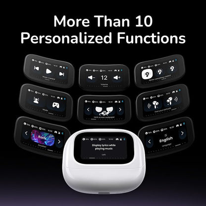 UGREEN 55137 EchoBuds Magic Wireless Earbuds with Touch Screen Active Noise Cancelling Earbuds, Hi-res & LDAC, Wireless Headphones Bluetooth 5.4, 2 Mic Clear Call, 30H Playtime, Fit for S26 Ultra