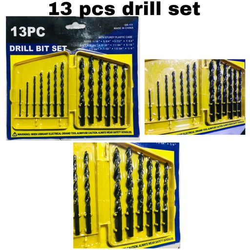 13Pc 1.5-6.5Mm Round Shank Twist Drill Bit Set Titanium Coated HSS Bit Woodworking Metal Tools