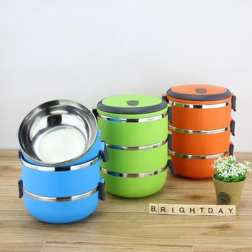 3 Layer Lunch Box 3 Layer Easy Portable Stainless Steel Office and School Lunch Box