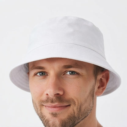 White Classic Bucket Hat – Unisex