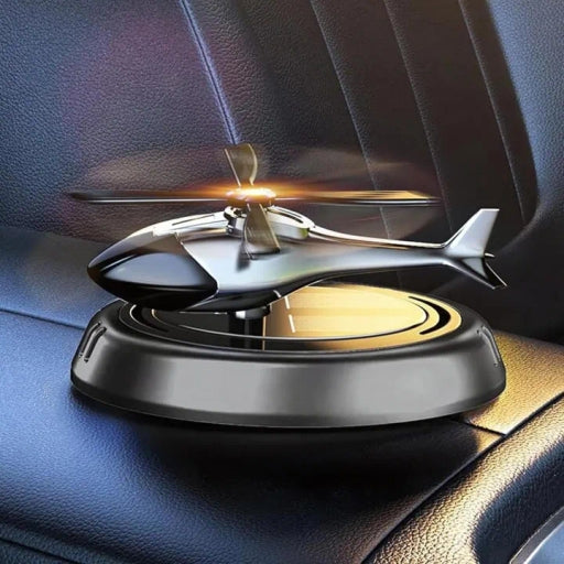 Helicopter Solar Energy Rotating Interior Decoration Accessory for Car Dashboard and Home Display