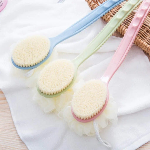 2 In 1 Body Brush Skin Bath Sponge Bathroom Shower Accessory
