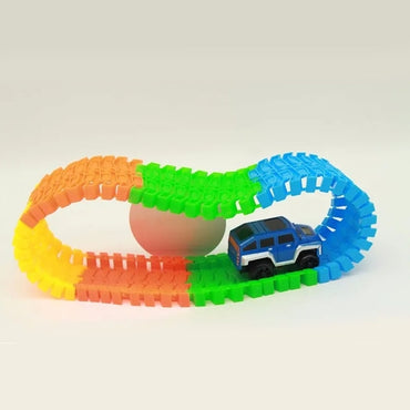 Roller Coaster Track+ Car Assembling Building Block Car Rail Car Toys for Children