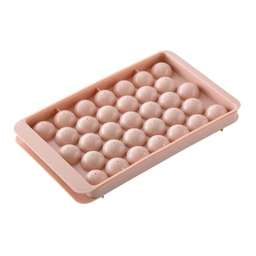 1PC Premium Plastic Ice Cube Tray 33-Cavity Round Diamond Design Food-Grade Plastic for Cocktails