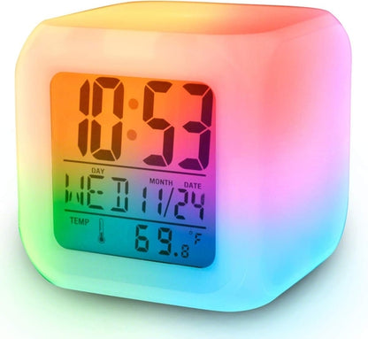 Glowing LED Color Change Digital Alarm Clock