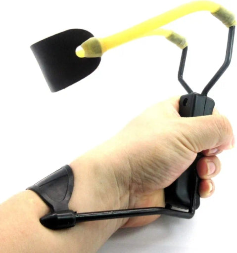 Folding Slingshot with Wrist Support Strong Thick Rubber Band