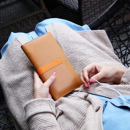 Baseus Chic Series Leather Wallet Case For Smartphones under 5.5 Inches - Brown