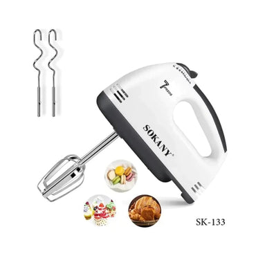 Sokany - 7 Speed Hand Beater, Hand Mixer 180W (Model-133)