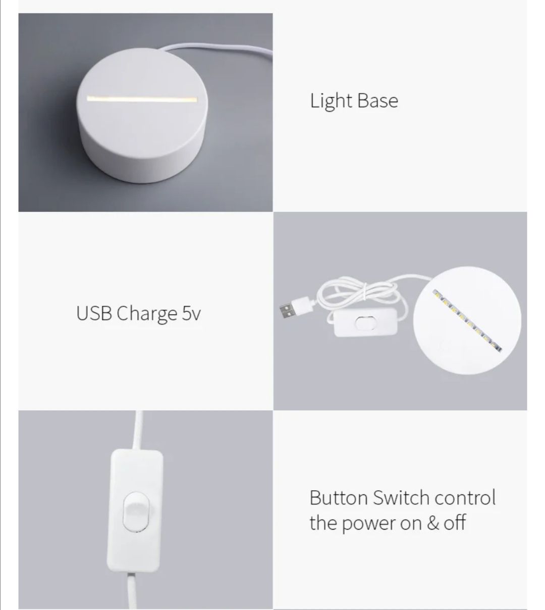 Islamic Table Lamp Four Heart Bedside Lamp Romantic Color USB Touch Switch LED Acrylic 3D Night Light Creative table lamp Acrylic Night Light USB baby bedroom desk birthday gift