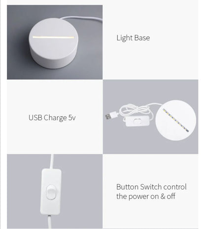 Valentine's Day Table Lamp Four Heart Bedside Lamp Romantic Color USB Touch Switch LED Acrylic 3D Night Light Creative table lamp Acrylic Night Light USB baby bedroom desk birthday gift