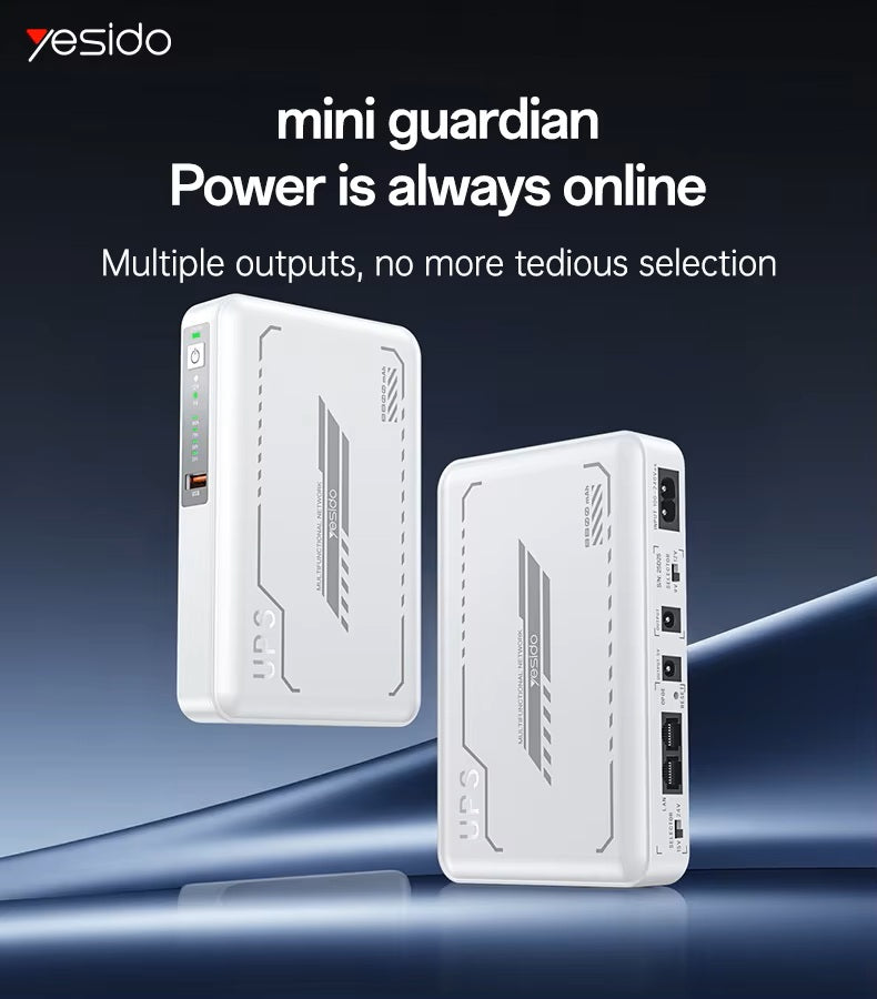 Yesido Mini DC UPS 8800mAh 7H Battery EU/UK/US Standards DC UPS Uninterruptible Power Supply YP74K