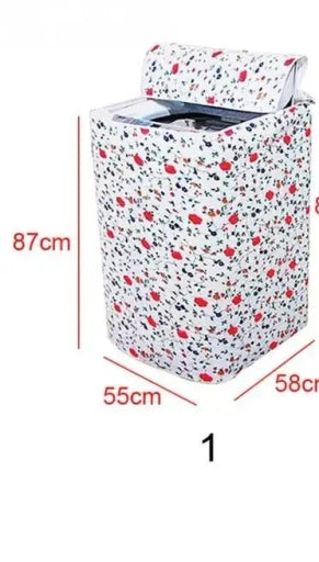 1 PC Durable Zippered Dust Covers Flower Pattern Washing Machine Covers