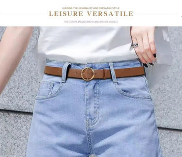 Women'S Minimalist and Stylish Versatile Belts, Classic Belts for Jeans and Dresses, Featuring a Des