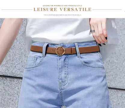Women'S Minimalist and Stylish Versatile Belts, Classic Belts for Jeans and Dresses, Featuring a Des