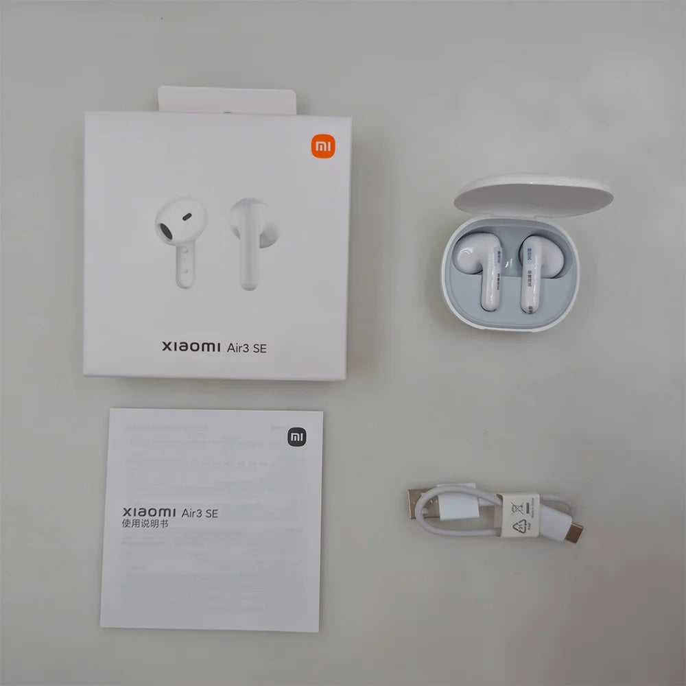 Xiaomi MI Air 3 SE TWS BT V5.3 Earphone Bass Enhancement AI Call Noise Reduction 24 Hours Battery Life Semi-in-ear Sports Earphone