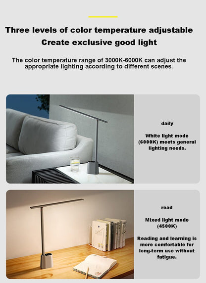 Baseus Table Lamp LED Desk Night Lamp Eye Protection Study Reading Light USB Rechargeable Desktop Office Work Table Lamp