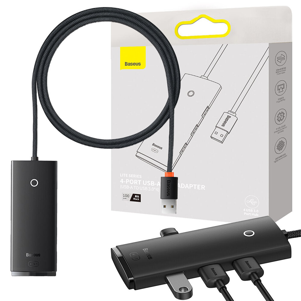 Baseus Airjoy Lite Series HUB Adapter USB-A  to 4x USB 3.0 cable 100cm