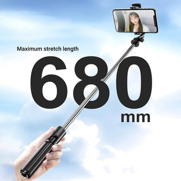 S03 Bluetooth Selfie Stick with Light Selfie Stick Monopod Tripod Remote Adjustable Height