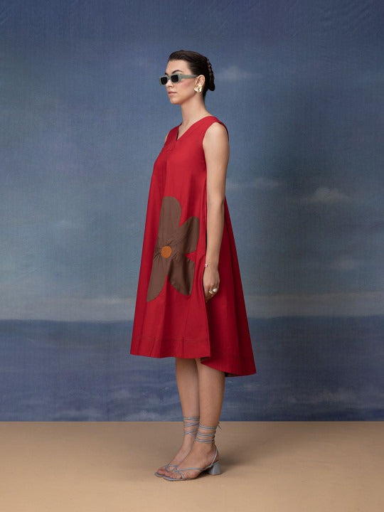 Women Patchwork a-Line Dress