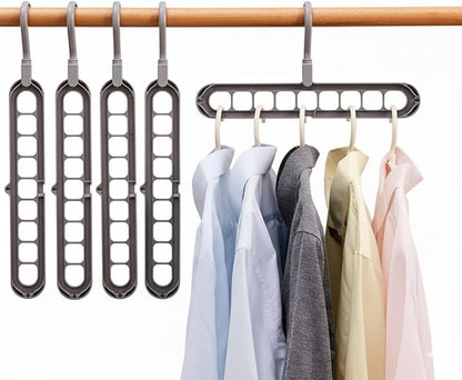 Space Saving Clothes Hangers 9Slots [4 Pcs]